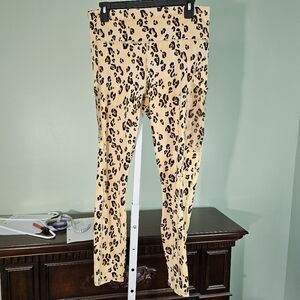 Fabletics On the Go Powerhold High Rise Leggings Leopard Print Size XL